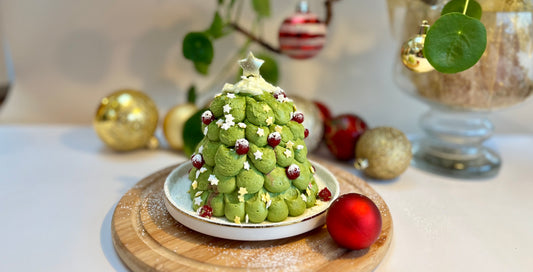 Mini-sapins de Noël Matcha-Framboise