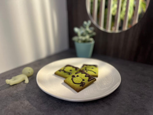 Biscuits Frankenstein au matcha